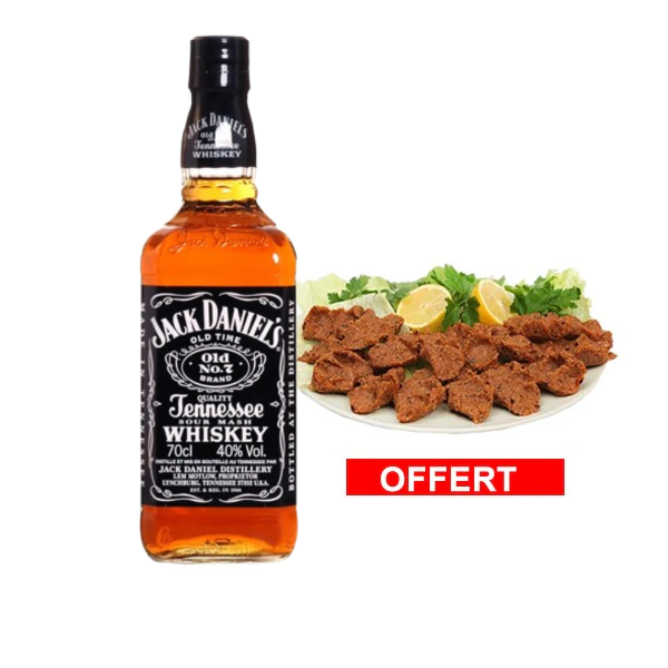 Bouteille Jack Daniel's 70cl + Plateau de çiğ köfte offerts