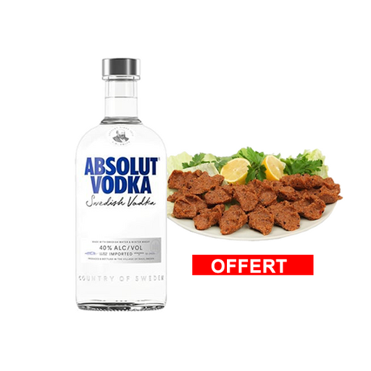 Bouteille Vodka Absolut 70cl + Plateau de çiğ köfte offerts